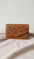 Custom Engraved Leather Wallet With Initials