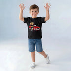 Kids Teddy Bear Racing Car T-Shirt - White